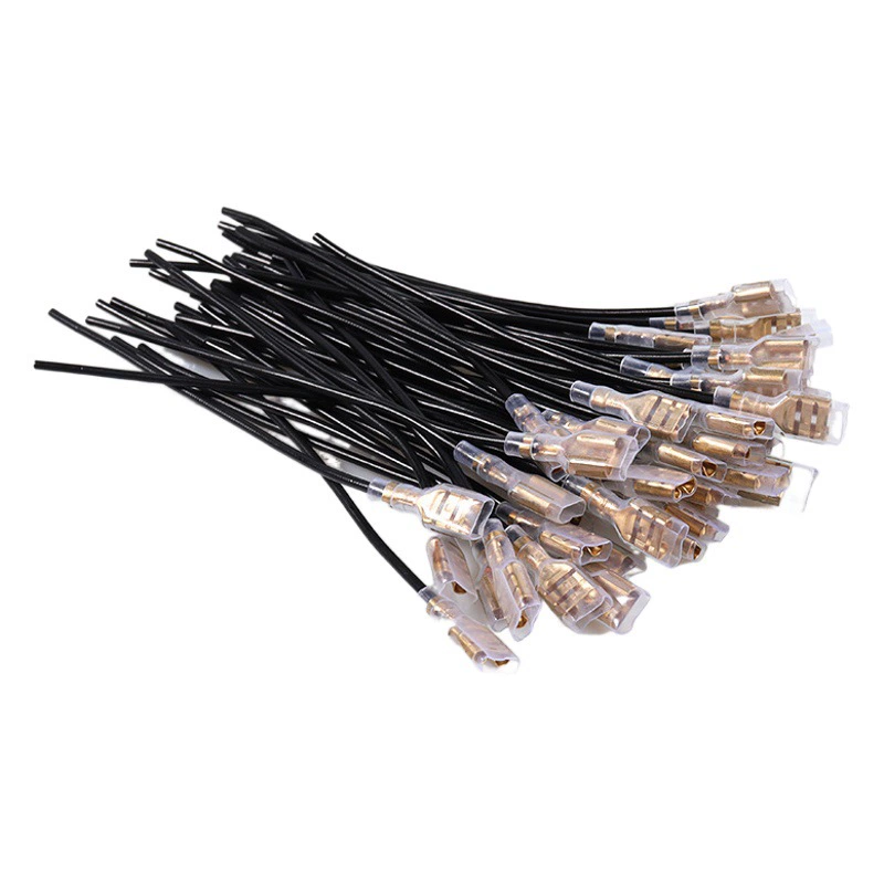 Электрический автомобиль мотоцикл модифицированный гудок соединительный провод чистая медь 6.3 мм пружина с оболочкой клеммы соединительный провод