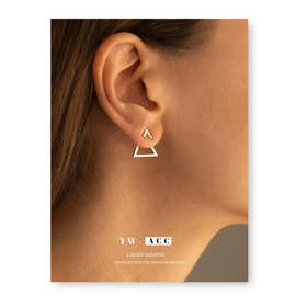 「三角星夹克耳钉」ins冷淡风耳饰女 欧美小众设计简约高级感耳环