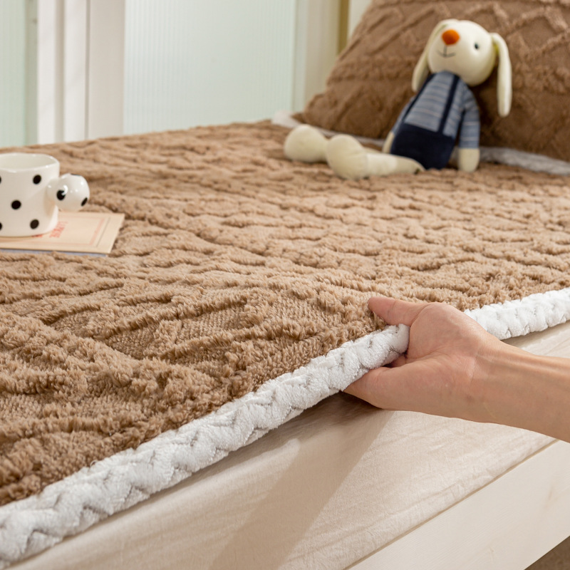 Nuevo tipo de cama de lana de leche, colchón de lana de coral lavable con máquina, colchón antideslizante de lana de coral, colchón de lana de coral, colchón de lana de coral, colchón de lana de coral image 12
