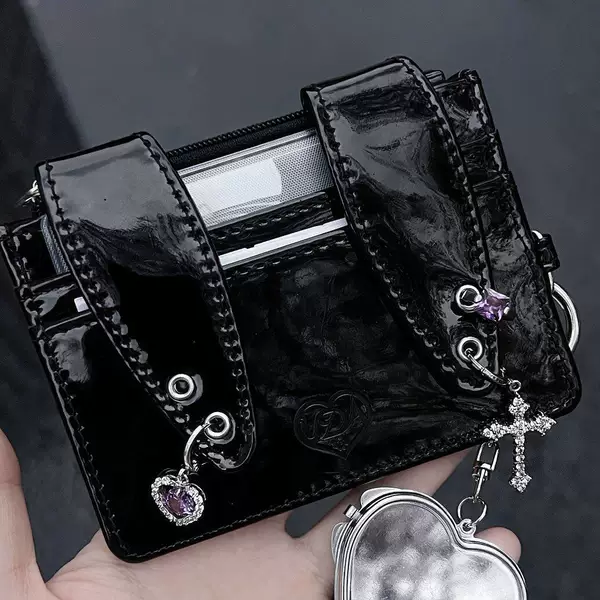New soft and cute rabbit ear leather card holder with multiple card slots, ID card case, student commuter cute card holder, portable storage