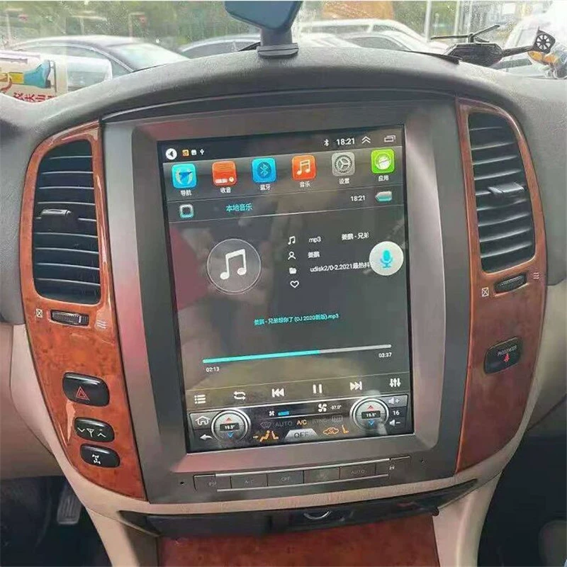 Подходит для Toyota 2006-2011 Cool Luzawa LC100 LX470 Android умная навигация 12.1-дюймовый вертикальный экран