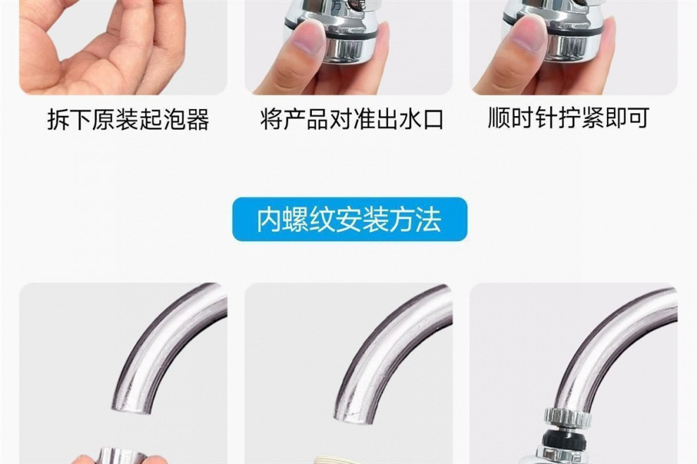 Household faucet extender splash-proof head, rotatable and extended shower head, kitchen splash-proof water extension pipe, wholesale for foreign trade undefined