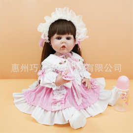 新款55厘米重生娃娃厂家直销仿真女孩洋娃娃全身软胶可洗澡