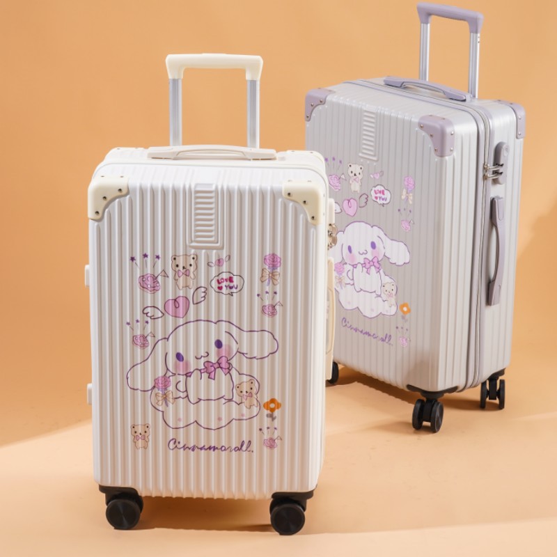 Maleta de contraseña de los hombres universal Mute rueda caja de viaje del estudiante Maleta impresa de dibujos animados de estilo coreano de las mujeres