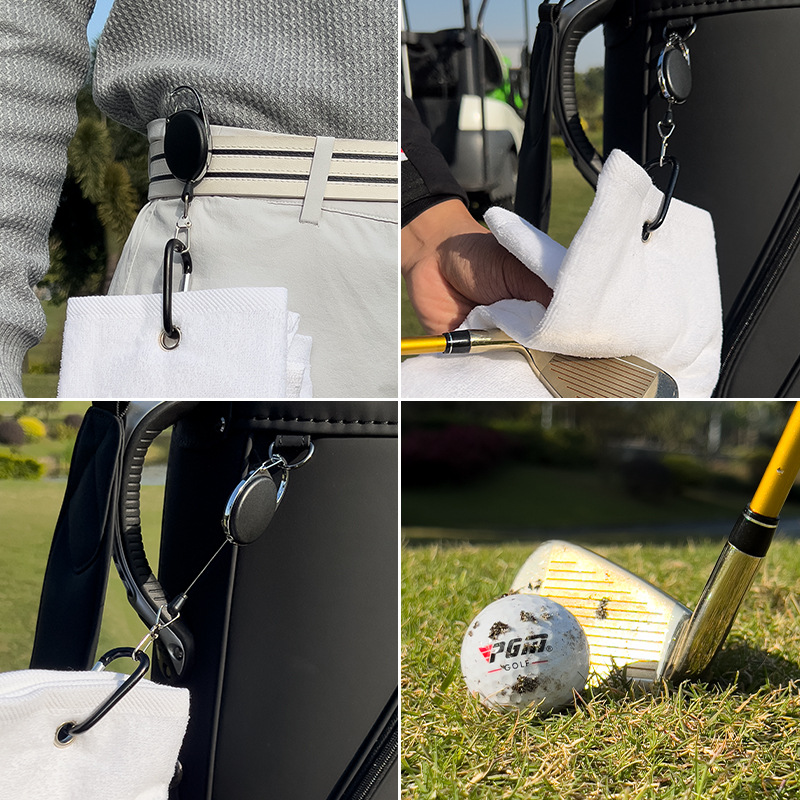 Khăn chơi golf PGM mềm thấm hút nhanh, nhiều màu sắc — Khăn bông trắng xanh da trời, Khăn bông trắng màu xanh đậm, 100% cotton trắng Khăn Trắng, Khăn bông trắng màu hồng