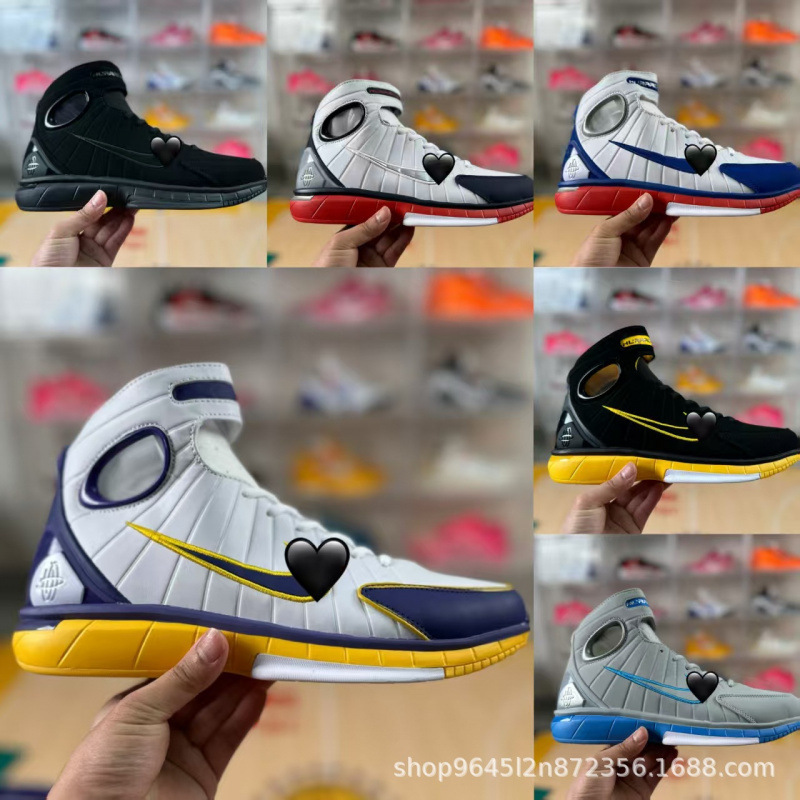Putian Pure Original Huarache 2K4 Kobe High-Top Retro Basketball Shoes Shock-Absorbing Wear-Resistant Men's Casual Sports Shoes
