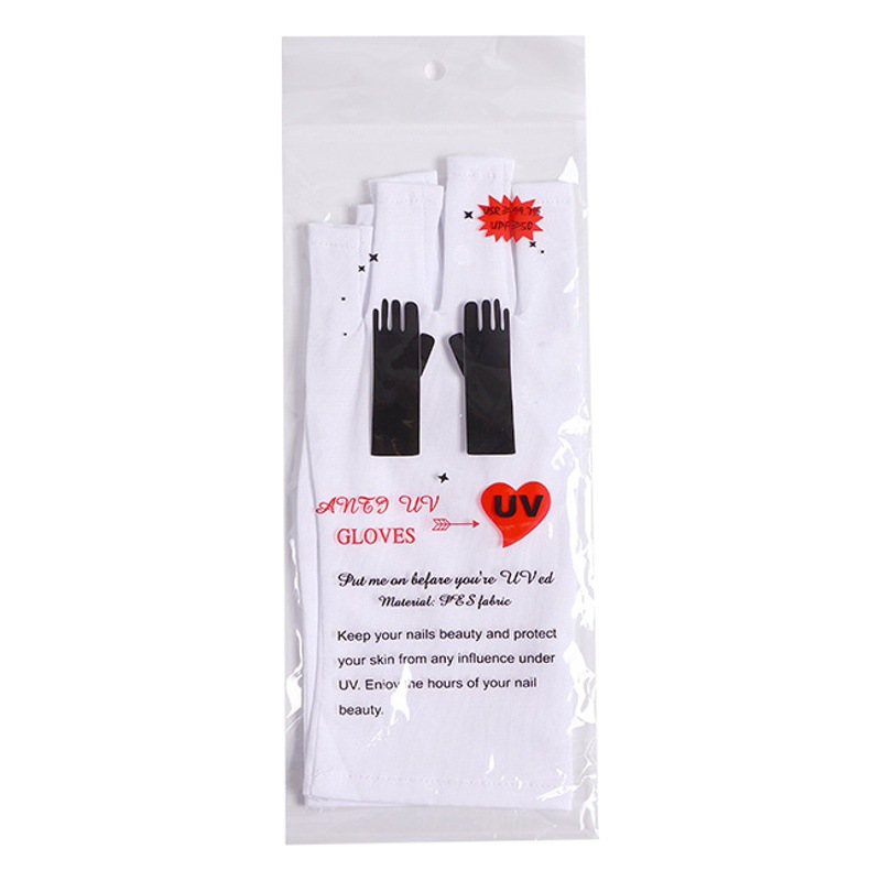 Manicura guantes a prueba de UV herramienta desechable máquina de fototerapia lámpara de hornear a prueba de Sol Negro no Negro tienda de mano especial largo