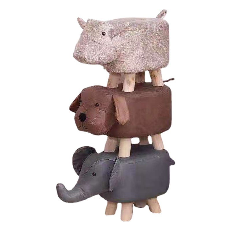 Manufacturer Wholesale Elephant Stool Animal Stool Shoe Changing Stool Fabric Stool Household Small Stool Event Gift Stool Can Be Printed with Logo