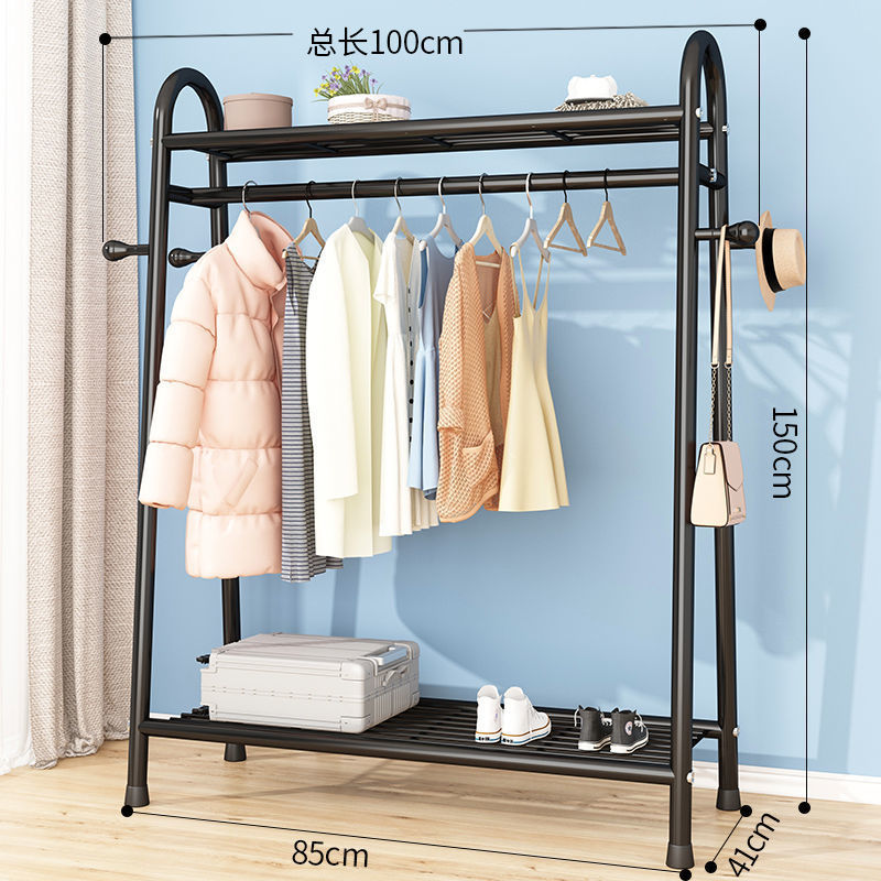 100cm-black [상단 및 하단 이중 그물 + 옷 고리]].