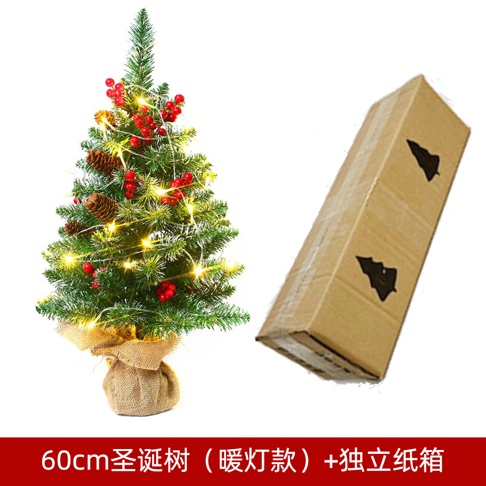 Comercio exterior transfronterizo mini árbol de Navidad Pino cono 45cm escritorio simulación planta decoración de la Oficina decoraciones de Navidad