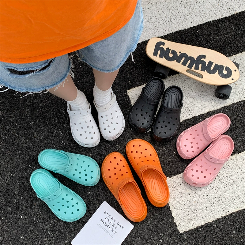 Пляжная обувь DIY телесного цвета обувь с дырками оптом домашние тапочки дезодорант из ПВХ нескользящий женская домашняя ванная комната ощущение говна мужчины