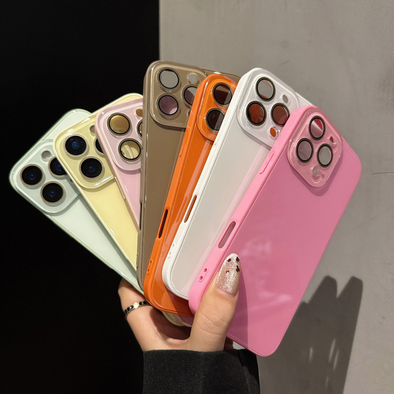 Ins Autumn Ice Liquid Glass Suitable for Iphone16Promax Apple 17 Mobile Phone Case Lens Film New 15P