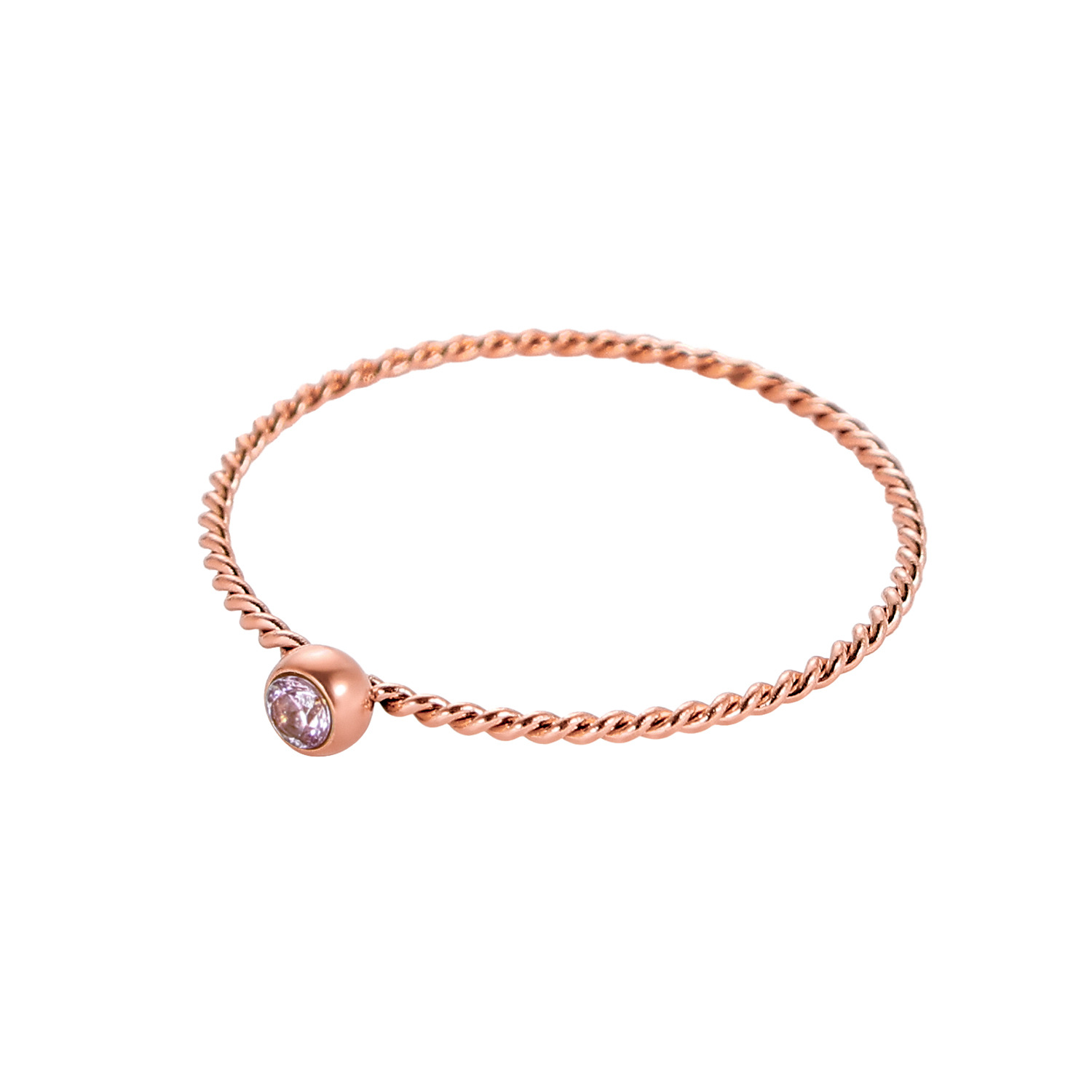 라이트 핑크 로즈 골드 반지