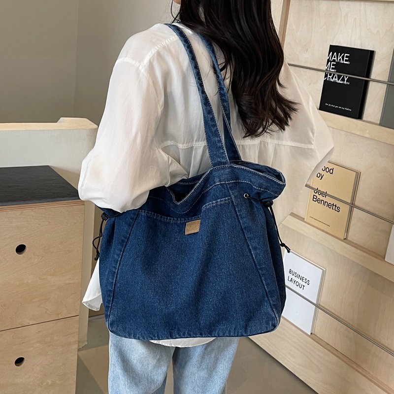 2024 verano nuevo bolso de hombro de mezclilla de gran capacidad para mujer