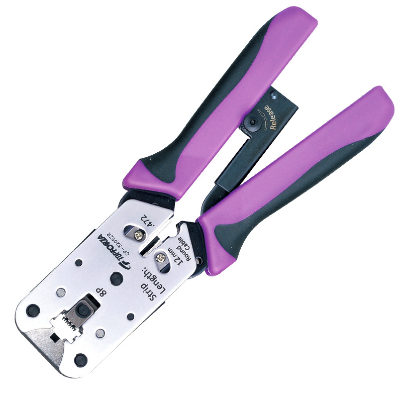 拓伏锐CP-3205ZR网线钳锌铝合金网络垂直压接钳六类8P压线钳子