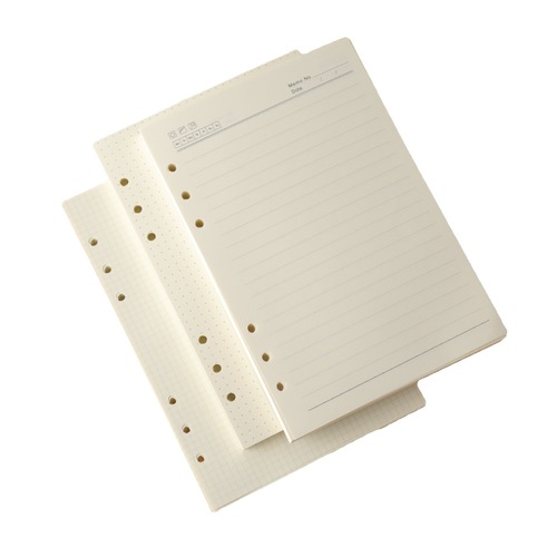 A4A5A6 size notebook with grid paper, 6-hole blank book, 9-hole Cornell ruled paper, and expandable insert core.