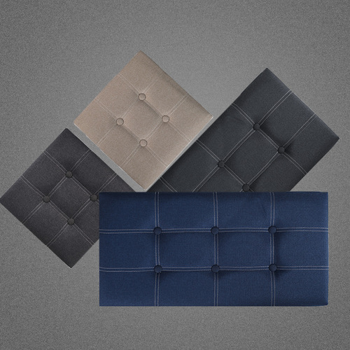 PU Leather Folding Storage Stool, Multi-Functional Leather Storage Bench, Square Toy Storage Seat, Household Use—Also Serves as a Footrest for Changing Shoes