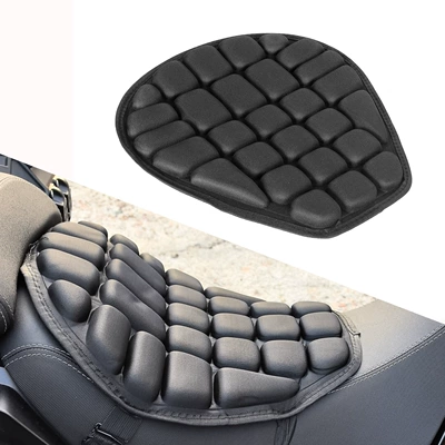 Motorcycle Seat Cushion, Waterproof, Sun-Proof, Shock-Absorbing, Heat-Dissipating, Breathable, Thickened, Soft and Elastic, Suitable for Motorcycle Riders and Electric Scooters