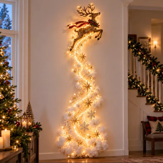 Cross - Border Pocket Christmas Magic Trail Wall Light Christmas Magic Wall Light