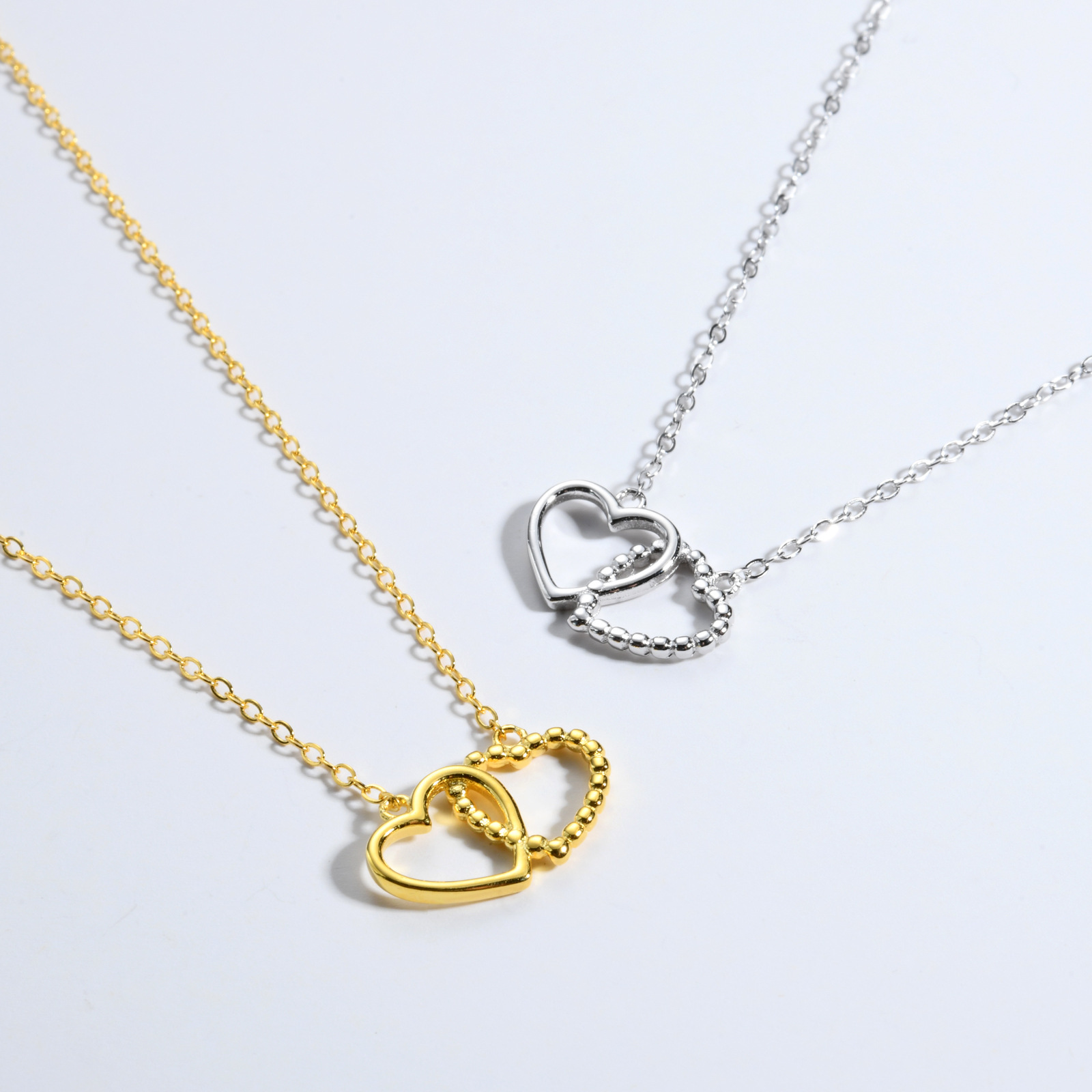 cable chain Chain Type 1 Piece Quantity 925 Sterling Silver Plating Heart Shape Pendant Necklace