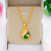 Ethnic universal golden pendant, internet celebrity, ethnic style, 24 carat, cat's eye