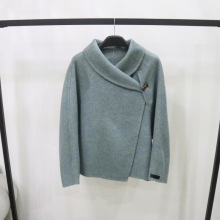 欧洲站短款双面羊毛大衣2024流行新款秋冬小个子毛呢外套女装