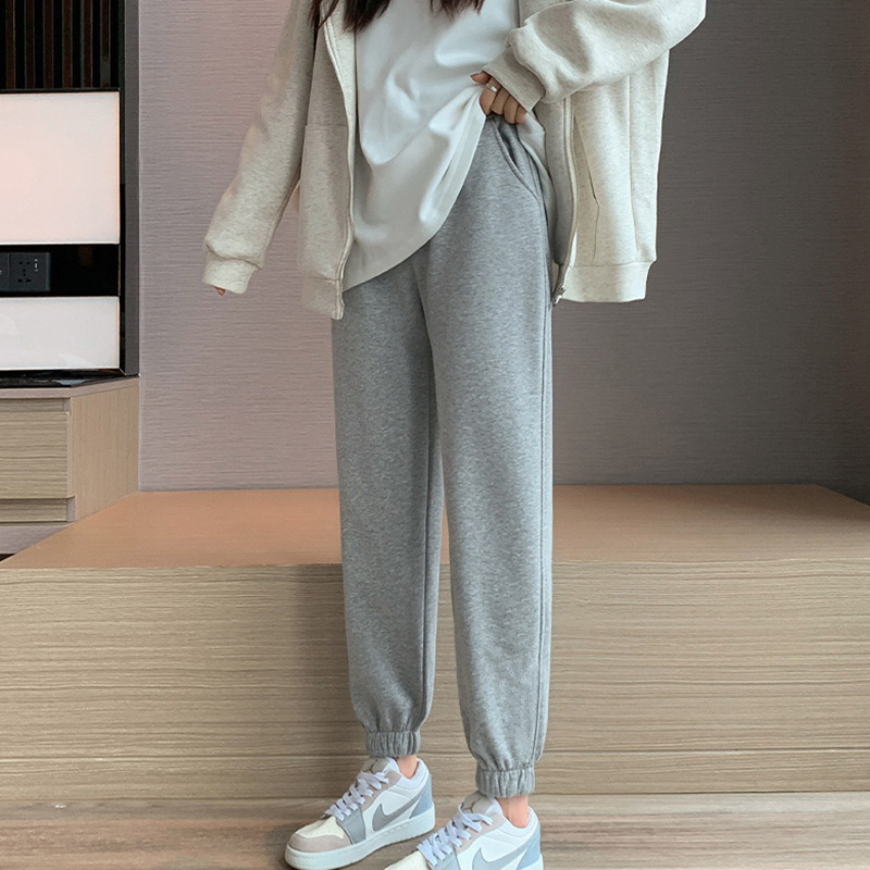 단색 레깅스 얇은 회색 바지