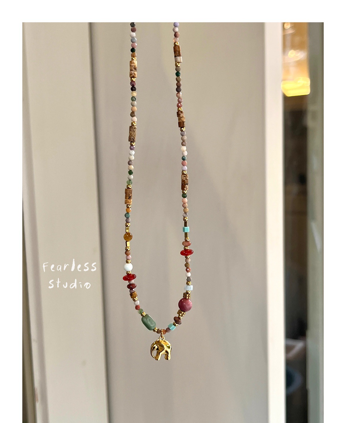 13g Weight Lobster Trigger Clasp Closure Clasp Closure Type Titanium Steel Pendant Material Pendant Necklace Classification Natural Stone, Titanium Steel Chain Material Beaded Chain Chain Type 1 Piece Quantity Casual, Daily Occasion natural stone, Titanium Steel Material Elephant Pattern All Seasons Season Women's Gender Plating Design Classic Style Style Classic Style Elephant Natural Stone Titanium Steel Beaded Chain Pendant Necklace In Bulk 11