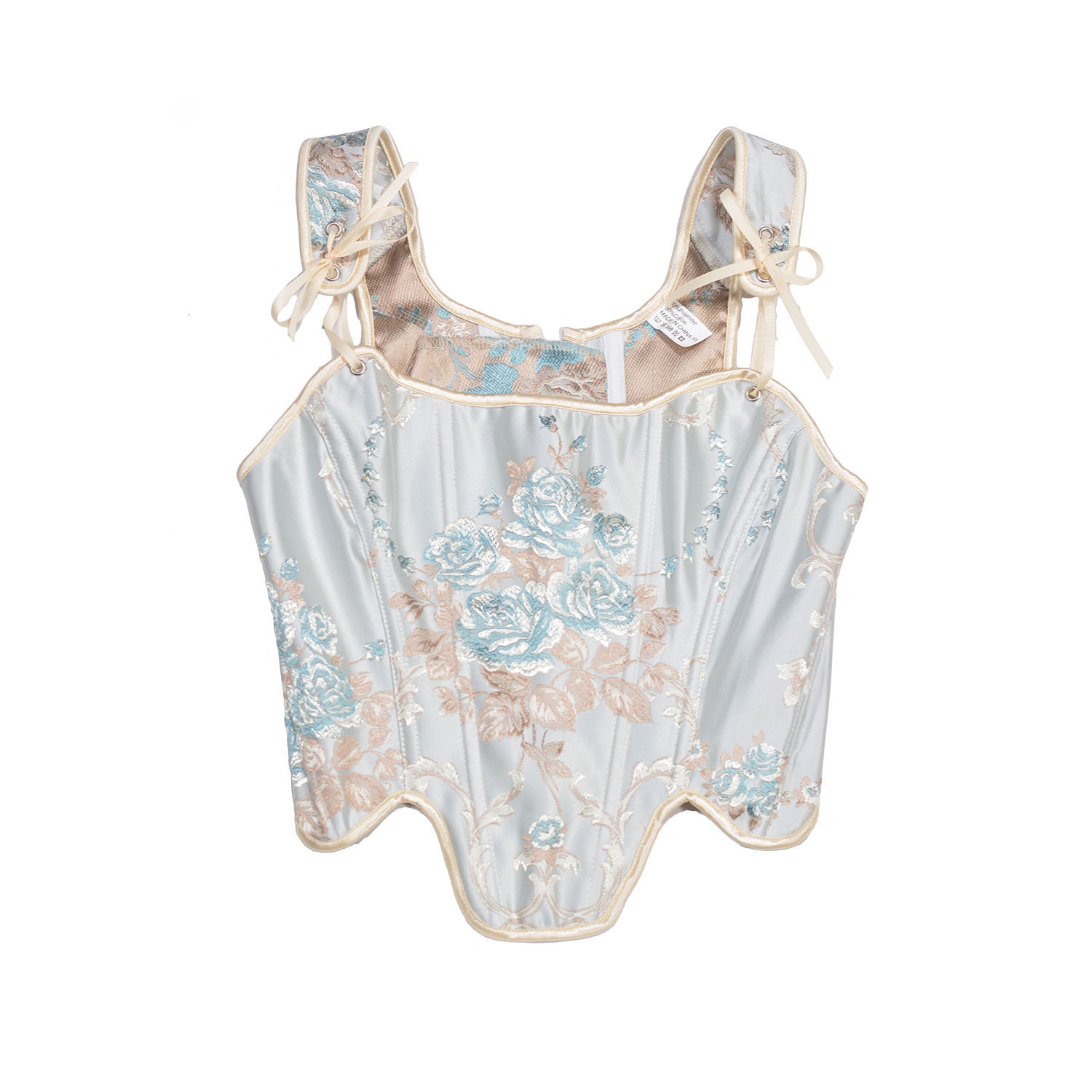 377 positioning flower European court chain flower embroidery chest support all-match corset Fishbone tights princess style