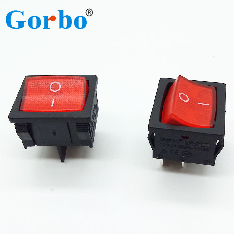 4脚两相插入式振动器发电机熄火开关焊机专用开关 船型开关