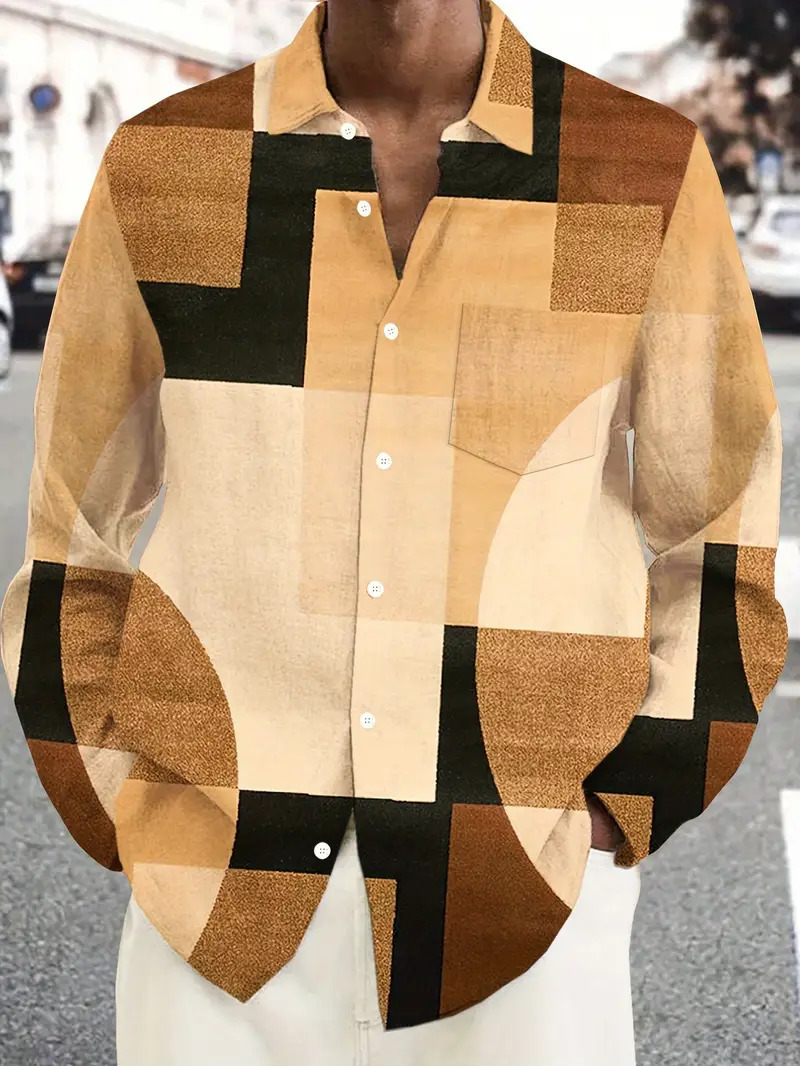 2024 verano personalidad hermosa nueva moda suelta y transpirable bolsillo camisa de manga larga para hombre MB12