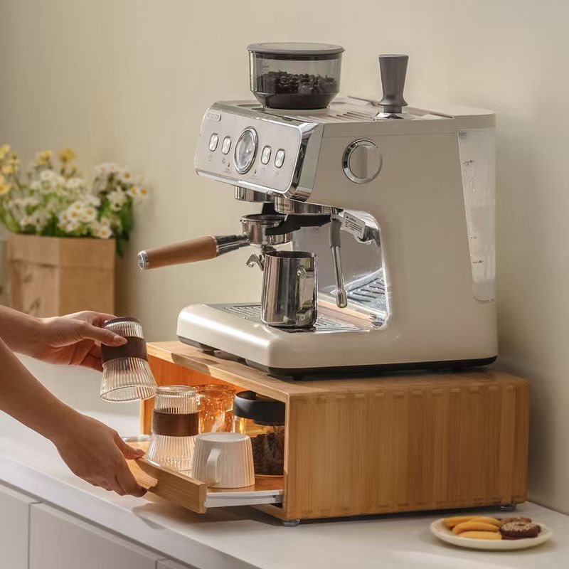 tienda cafetera doméstica aire freidora horno estante mesa de comedor tipo extracción taza polvo rack de almacenamiento