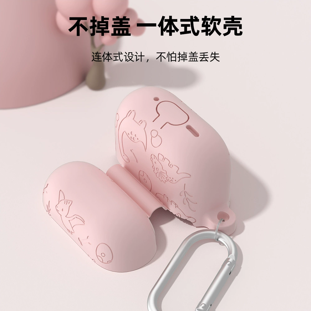 Защитный чехол для AirPods 4 однотонный симпатичный Apple 4 поколения силиконовый мягкий корпус, чехол для AirPods Pro 3 наушников