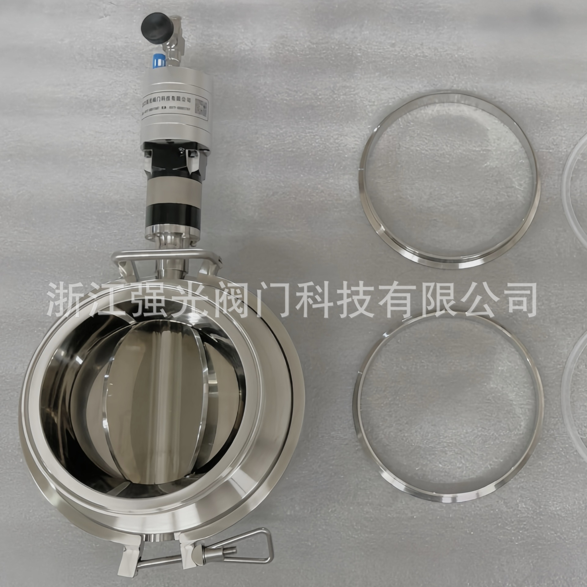 卫生级气动旋转蝶阀，卫生级气动六瓣蝶阀，卫生级气动多瓣蝶阀