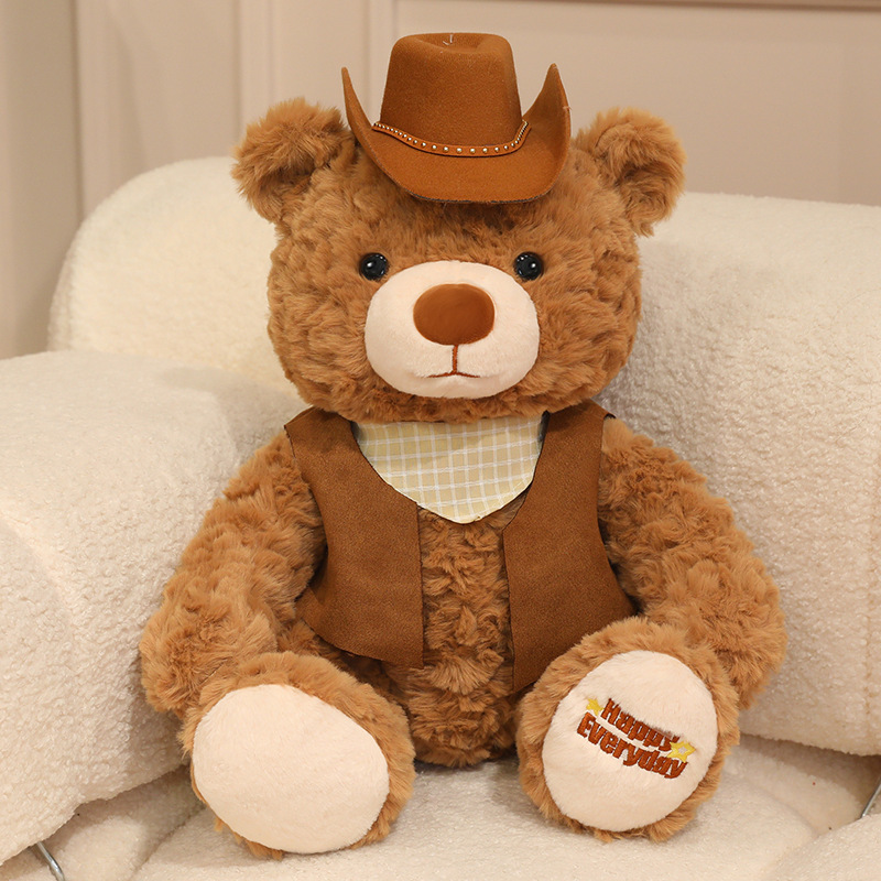 Pareja encantadora muñeca oso muñeca de peluche muñeca prensada de cama regalo novio para niños para dormir juguetes de peluche tranquilizadores