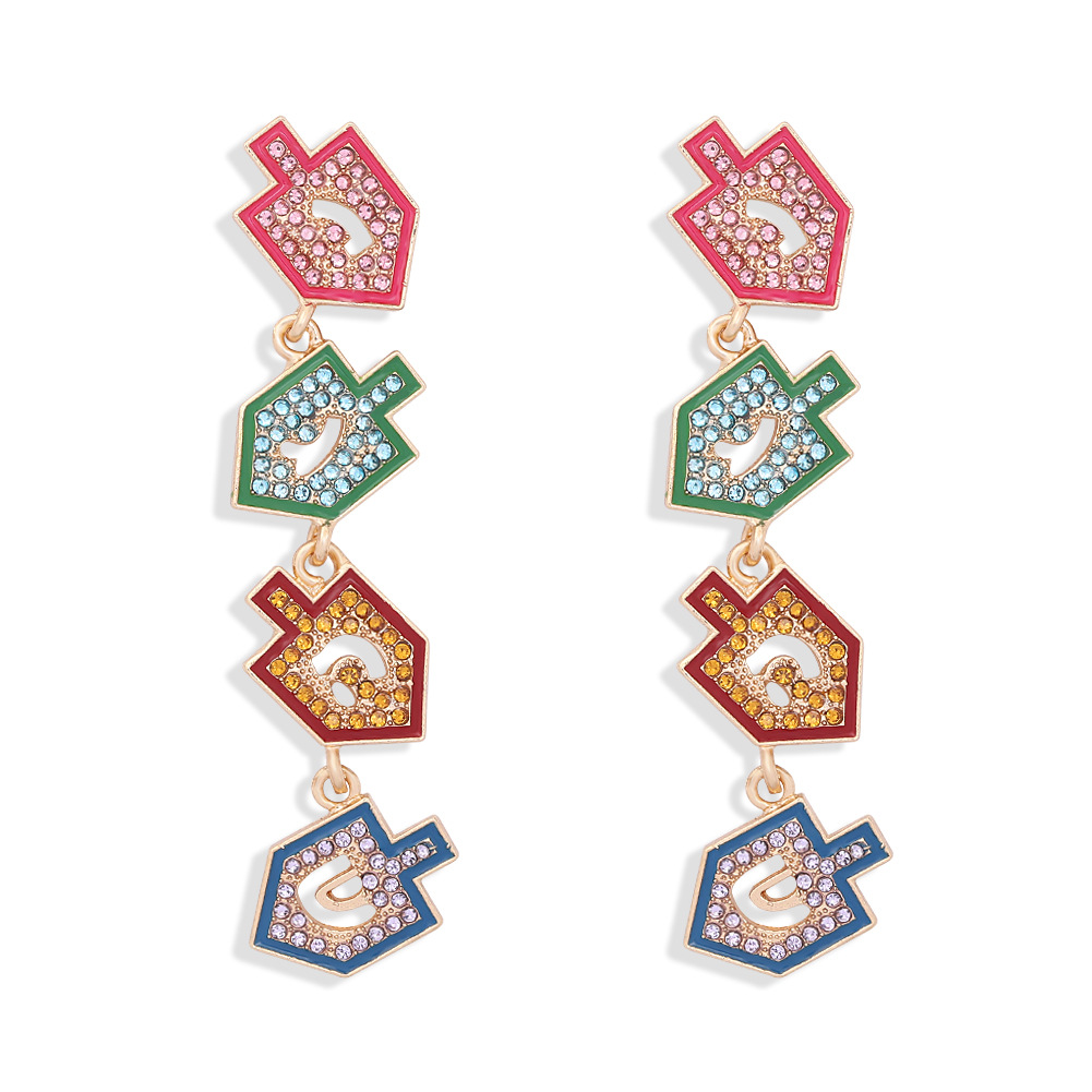 Weihnachten Cartoon-Stil Übertrieben Neuheit Diamant Legierung Künstliche Edelsteine Ohrringe display picture 28