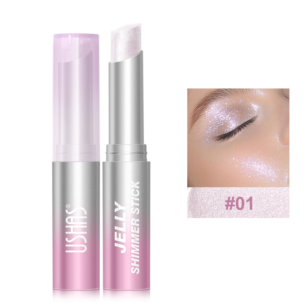 USHAS explosión transfronteriza spot venta al por mayor caliente seis colores gelatina alta luz sombra de ojos varilla UES006