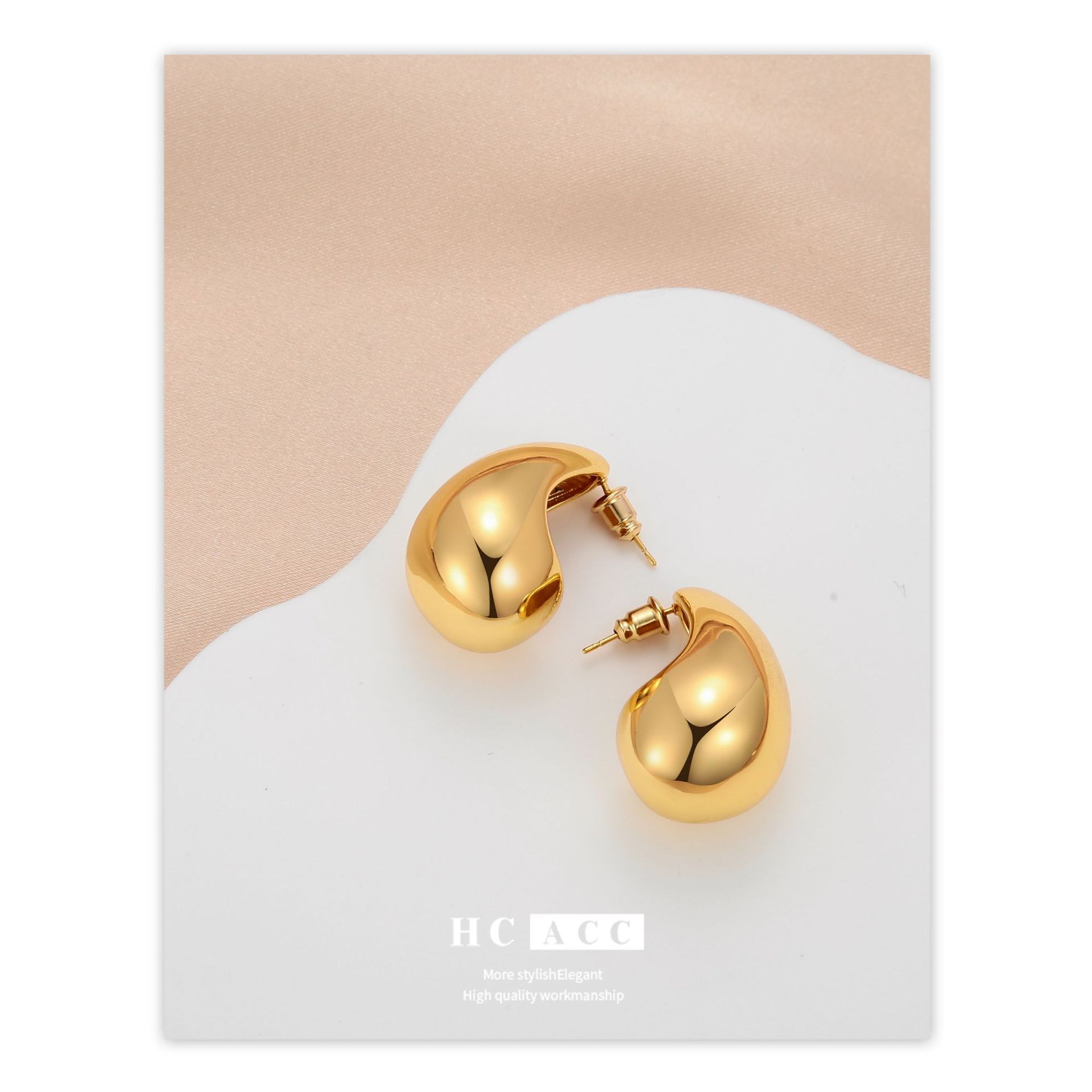 new-fashion-personalized-glossy-water-drop-stud-earrings-for-women-european-and-american-autumn-and-winter-internet-celebrity-style-niche-creative-design-ear-jewelry