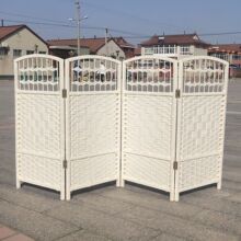 区域围栏藤编织儿童隔断装饰栏隔墙实木折屏幼儿园小屏风简约现代
