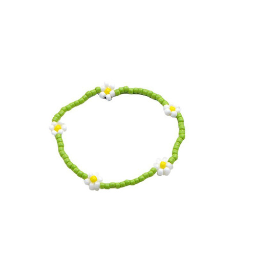 Japanese and Korean Dongdaemun Hyoja Wind Vitality Girl Bracelet Daisies Chain Ins Bead Small Flower Flower Chain