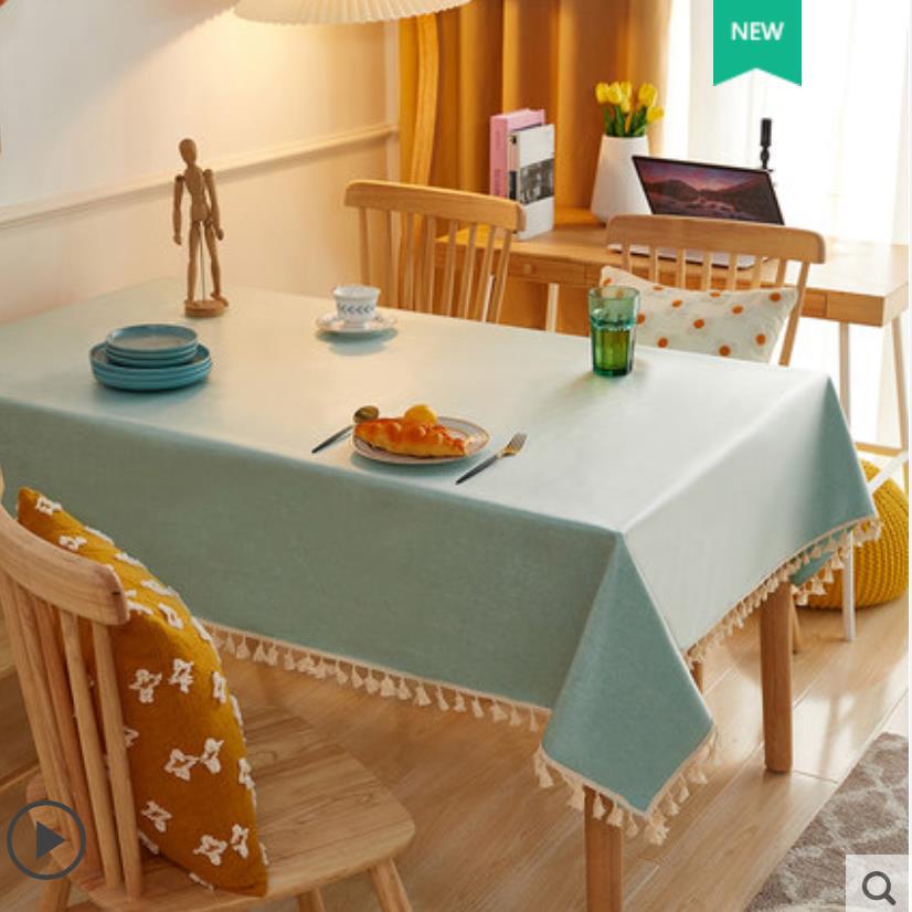 Algodón y lino impermeable a prueba de agua a prueba de aceite lujoso ambiente ligero nuevo estilo chino de color sólido bordado simple toalla de mesa de té toalla de mesa de comedor
