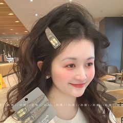水钻时尚洋气刘海夹子边夹侧边夹子发夹女头饰前额发卡精致卡子