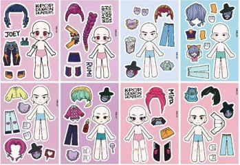Cartoon children's sticker, stickers, does not require cutting, scheduler