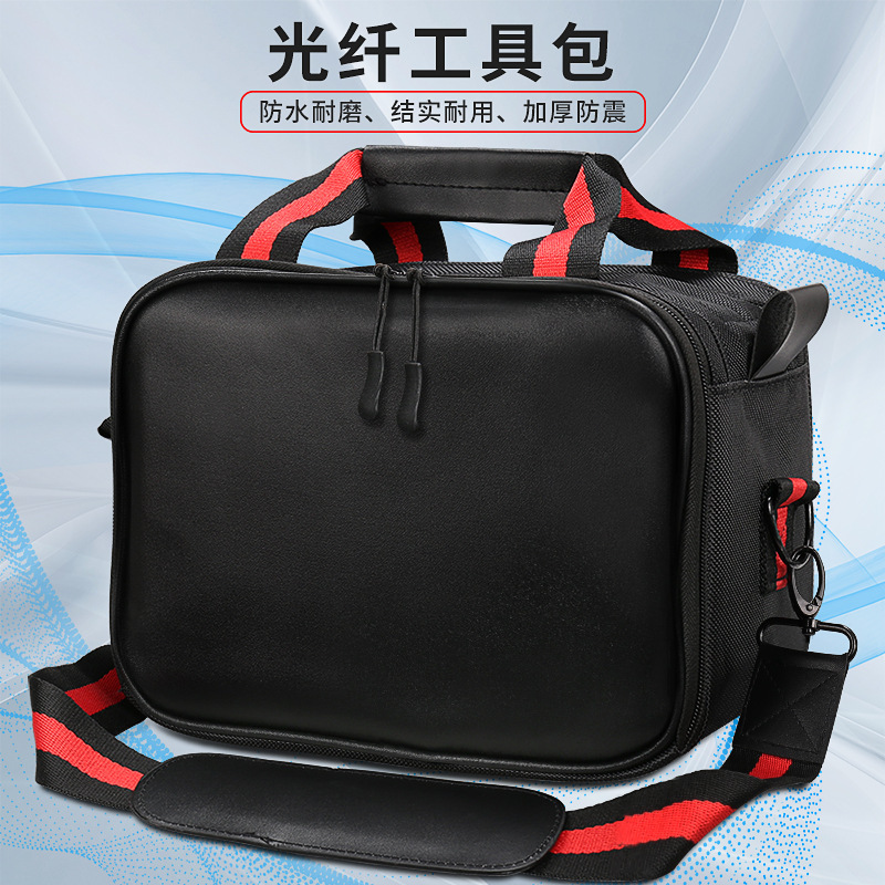 Fiber Optic Cold Connection Tool Kit Optical Power Meter Red Light Pen Cutting Knife Set Backpack Shoulder Bag 25.5*14.5*20cm