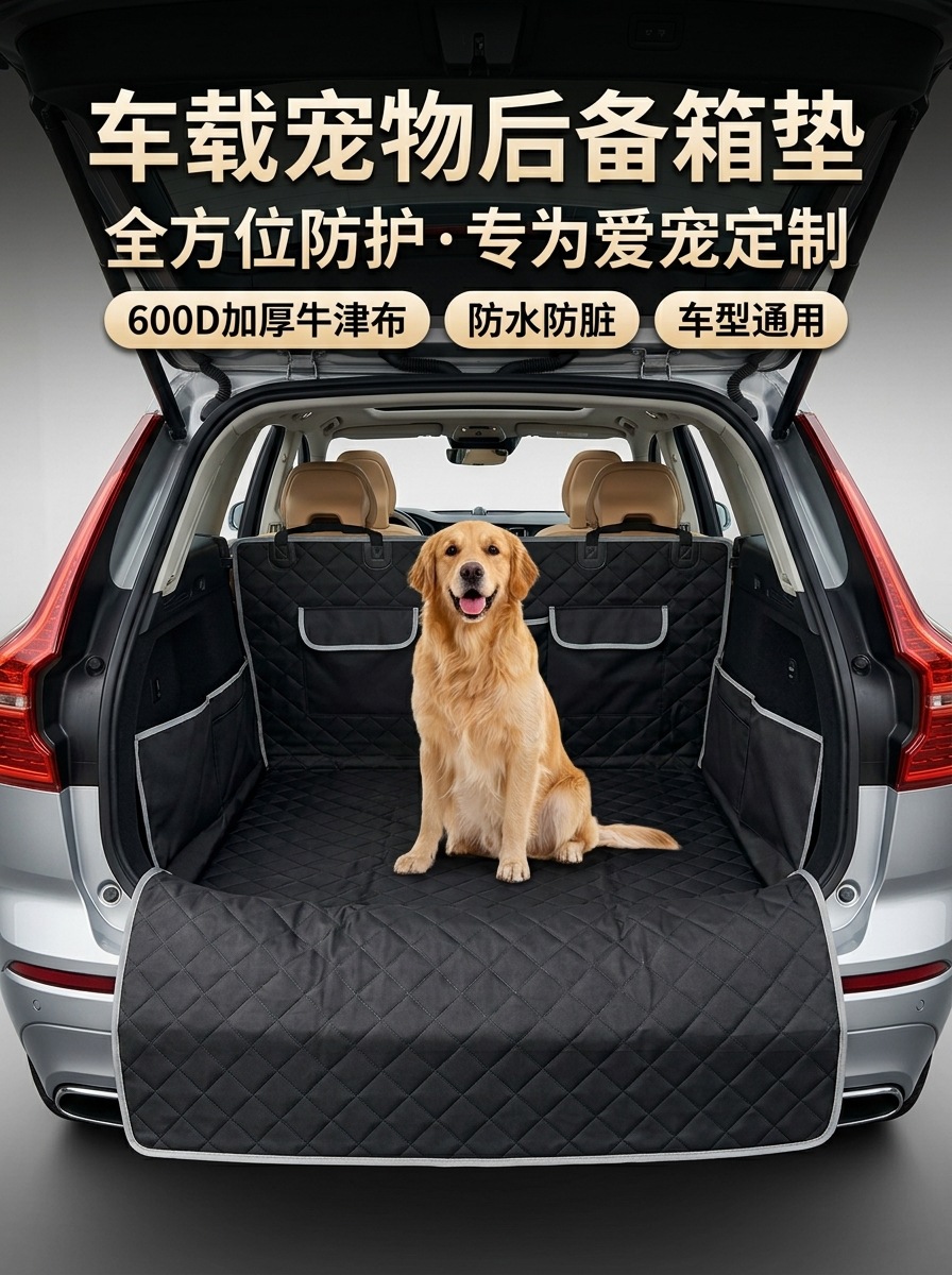 Car trunk pet mat, best-selling cross-border product, waterproof and dirt-resistant, car pet nest for large and medium-sized dogs