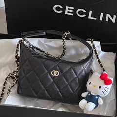 25c 春夏新作フレグランスおばさんキャビアランチボックスバッグホーボーポータブルチェーンバッグシングルショルダークロスボディ韓国スタイルレディースバッグ