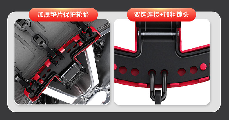 2024 new manganese steel quenched car snow chain SUV off-road vehicle sedan snow frozen universal top-free installation