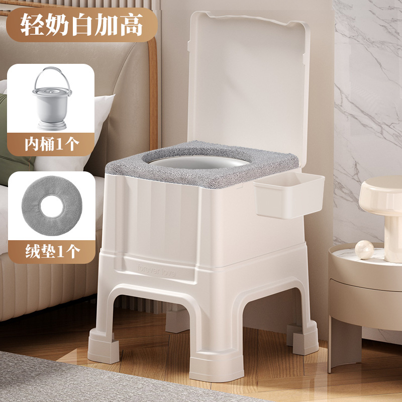 Taburete de inodoro móvil para ancianos, taburete de escupidera junto a la cama, inodoro desodorante para mujeres embarazadas, taburete de inodoro portátil, taburete de inodoro