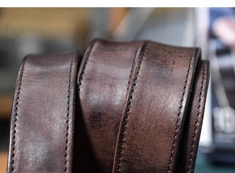 El Yapımı Üst Katman Sığır Derisi Kemer Vintage Bitki İşlemi Saf Sığır Derisi Iğne Toka Erkek İş Pantolonu Antikleştirilmiş Gerçek Deri Pantolon Kemeri