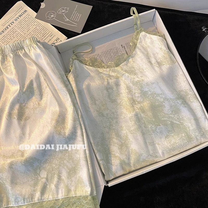 2024 Summer New Short-sleeved Shorts Pajamas suit Women's Lapel Women's Simple Outwear Home Clothes for Women